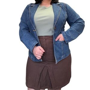 Faded Glory Stretch denim blazer